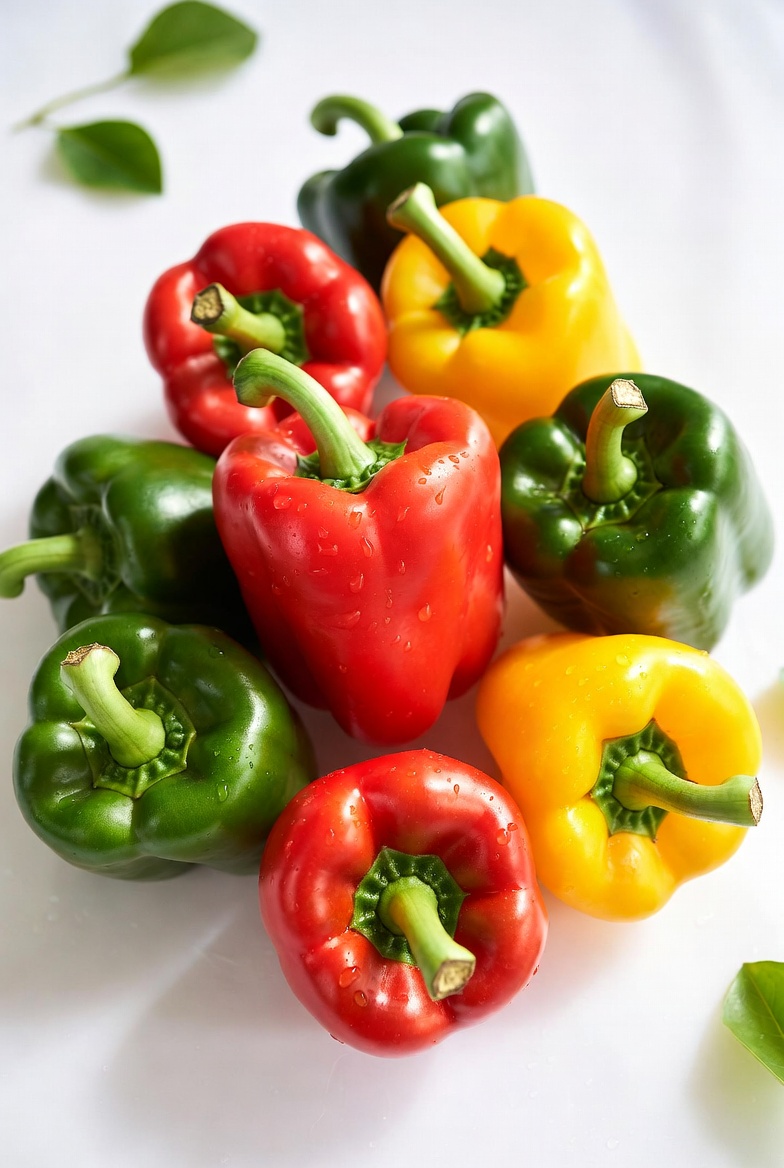 Fresh capsicum bell peppers